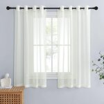 Lot de 2 rideaux en tulle beige 107 x 160 cm dcoration maison chambre salon et htel rideaux doux avec ...