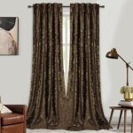 Rideaux en velours doux chambre rideau occultant thermique isolant anti chaleur pour salon 2 panneaux ...