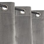 Rideau en velours à ?illets 140x240cm prêt à poser - gris dylrev Rideau en velours à ?illets 140x240cm prêt à poser - gris dylrev