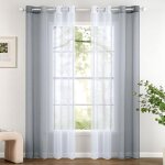 Rideau voilage 2pcs rideaux 140x240cm rideaux d�grad� � oeillet voilages semi - transparent l�ger �l�gant ...
