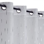 Rideau voilage argent� goutte deau � ?illets 140x240cm - �l�gance et modernit�
