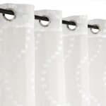 Rideau voilage �l�gant avec petits n?uds et ?illets - 140x240cm - blanc - dylrev