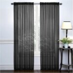 Rideau voilage de fentre lot de 2 - 132 * 241 cm - avec passe tringle pour dcoration de maison salon ...