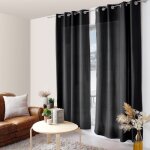 Rideau voilage � ?illets zo� 140x240cm noir
