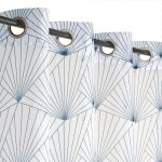 Rideau voilage imprimé à ?illets 140x240 cm en bleu - décoration Élégante et pratique - dylrev Rideau voilage imprimé à ?illets 140x240 cm en bleu - décoration Élégante et pratique - dylrev