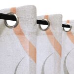 Rideau voilage - dylrev - 140x240cm - imprim� fil lurex - 8 ?illets - corail