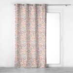 Rideau � ?illets imprim� zoula 140x240cm corail