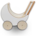 Rijoka landau de poupe en bois - landau - pousette - 40x32x45cm