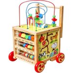 Rijoka trotteur en bois pour bébé - cube avec un tableau dactivité - 33 x 33 x 47 cm Rijoka trotteur en bois pour bébé - cube avec un tableau dactivité - 33 x 33 x 47 cm