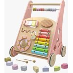 Rijoka trotteur en bois - chariot pour bébé - avec un tableau dactivité - 38 x 32 x 46 cm - rose Rijoka trotteur en bois - chariot pour bébé - avec un tableau dactivité - 38 x 32 x 46 cm - rose