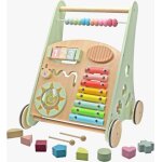 Rijoka trotteur en bois - chariot pour bébé - avec un tableau dactivité - 38 x 32 x 46 cm - vert Rijoka trotteur en bois - chariot pour bébé - avec un tableau dactivité - 38 x 32 x 46 cm - vert