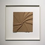 Rilya - tableau peinture  lhuile relief en mousse carr cadre aluminium - 50x50 cm