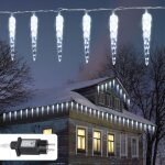 Riossad 2x 40 led glaçons guirlande lumineuse rideau décoration de noël intérieur extérieur ip44 blanc ... Riossad 2x 40 led glaçons guirlande lumineuse rideau décoration de noël intérieur extérieur ip44 blanc ...
