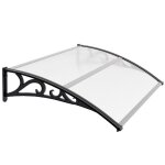 Riossad auvent pour porte en aluminium entr�e marquise de terrasse 100 x 150 cm auvent pour porte