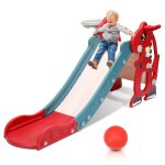 Riossad toboggan pour enfants toboggan de jardin pliable longueur du toboggan funny 4 en 1 aire de jeux ...