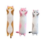 �rising ff coussin en peluche chat mignon id�al comme cadeau danniversaire 50 cm gris 1 pi�ce