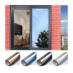 �rising ff film isolant pour fen�tre film miroir sans tain autocollant bleu et argent 40x300cm