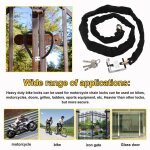 �risingff 120cm cadenas antivol v�lo moto cha�ne antivol trottinette en acie cadenas pour portail cl�ture ...