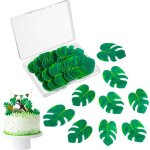�risingff lot de 48 d�corations comestibles pour cupcakes en feuilles de monstera d�corations pour cupcakes ...