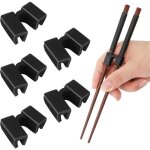 risingff lot de 5 pinces  baguettes rutilisables pour adultes et dbutants (noir)