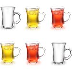 risingff lot de 6 verres  th turcs avec anse parfaits pour le cappuccino lexpresso et le chocolat ...