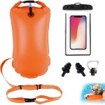 risingff boue de natation gonflable 20 l: sac tanche avec poche tanche pour tlphone bande nasale ...