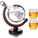 risingff carafe  whisky sphrique avec verres carafe  whisky avec 1 carafe et 2 verres