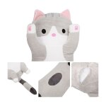 �risingff peluche chat long en coton mignon poup�e chat jouet en peluche oreiller de couchage en coton ...