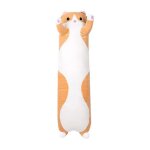 �risingff peluche chat long en coton mignon poup�e chat jouet en peluche oreiller de couchage en coton ...