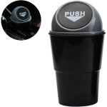 risingff poubelle de voiture avec couvercle petite bote de rangement tanche en plastique (gris)