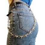 Rivets pantalon cha�ne punk gothique fait main cuir ceinture cha�ne de taille pointe rivets rockbijoux ...