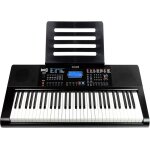 Rj461ax clavier numrique portatif alexa  61 touches avec pupitre de musique bloc dalimentation application ...