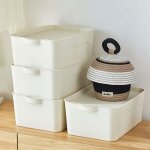 Rman lot de 4 boite de 15 l rangement plastique avec couvercle caisse rangement empilables avec poignées ... Rman lot de 4 boite de 15 l rangement plastique avec couvercle caisse rangement empilables avec poignées ...