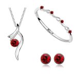 Rmega parure bijoux ajustable pour femme mariage cadeau bracelet femme collier femme boucle doreille