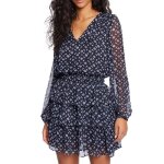 Robe bleu  motifs femme pepe jeans eyra