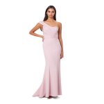 Robe de ceremonie - de cocktail - de mariage jarlo london - m1348 - annabelle one shoulder fishtail maxi ...