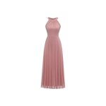 Robe Élégante en dentelle et chiffon sans manches xl rose - parfaite pour vos occasions spéciales! Robe Élégante en dentelle et chiffon sans manches xl rose - parfaite pour vos occasions spéciales!