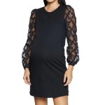 Robe de grossesse noire femme vero moda maternity kaja