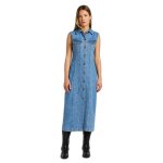 Robe en jean slim long femme lee