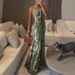 Robe longue femme Été 2025 2 pièces - ensemble haut bustier et jupe longue taille hauteidéal plage et ... Robe longue femme Été 2025 2 pièces - ensemble haut bustier et jupe longue taille hauteidéal plage et ...