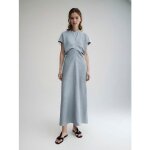 Robe longue pour femme t st. lvant kaki taille l coupe h taille haute fente coupe ajuste lgant ...