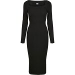 Robe longue femme - urban classics - knit - noir - col roul - manches vases