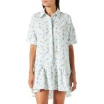 Robe de mariee liquorish - liq22 - 321 - mini robe chemise a imprime animal noir et blanc mariage femme ...