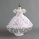 Robe de mariée princesse en dentelle pétale pour enfant ecelen - robe à traîne - blanche Robe de mariée princesse en dentelle pétale pour enfant ecelen - robe à traîne - blanche