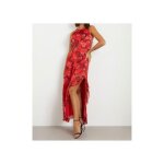 Robe maxi femme fleurs �l�gante guess sl evangelina rouge xs