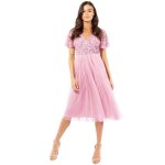 Robe maya deluxe - pl1 - 1080 - mm - femme midi soiree pour mariage invite robe ceremonie col v sequins ...