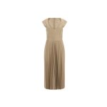 Robe midi pliss�e simili cuir beige guess xs