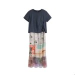 Robe t - shirt femme desigual collage