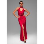 Robe du soir maxi opal - ombre - pour femme - rouge