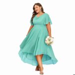 Robe de soire en mousseline ecelen pour femme - jupe irrgulire - convient pour une robe de demoiselle ...